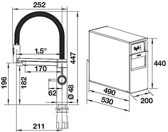 BLANCO drink.soda EVOL-S Pro – 4-in-1 Küchenarmatur in Edelstahl gebürstet inkl. Filter-, Sprudel- & Kühlsystem BLANCO drink.soda EVOL-S Pro – 4-in-1 Küchenarmatur in Edelstahl gebürstet inkl. Filter-, Sprudel- & Kühlsystem